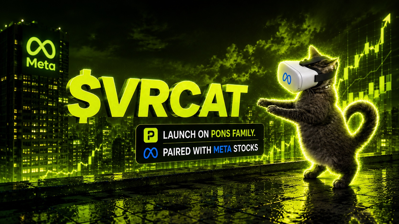$VRCAT — launch on pons family, paired with META stocks